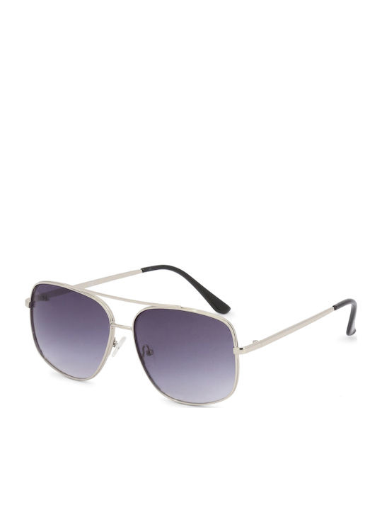 Guess Men's Sunglasses with Silver Metallic Frame and Grey Gradient Lenses GF0207 10B