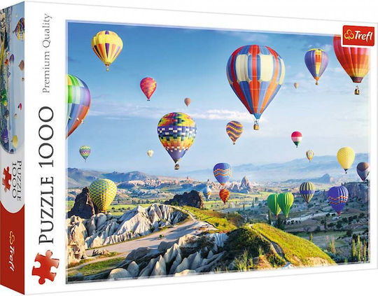 Vedere A Cappadocia Cu Balon Cu Aer Cald Puzzle 2D 1000 Piese