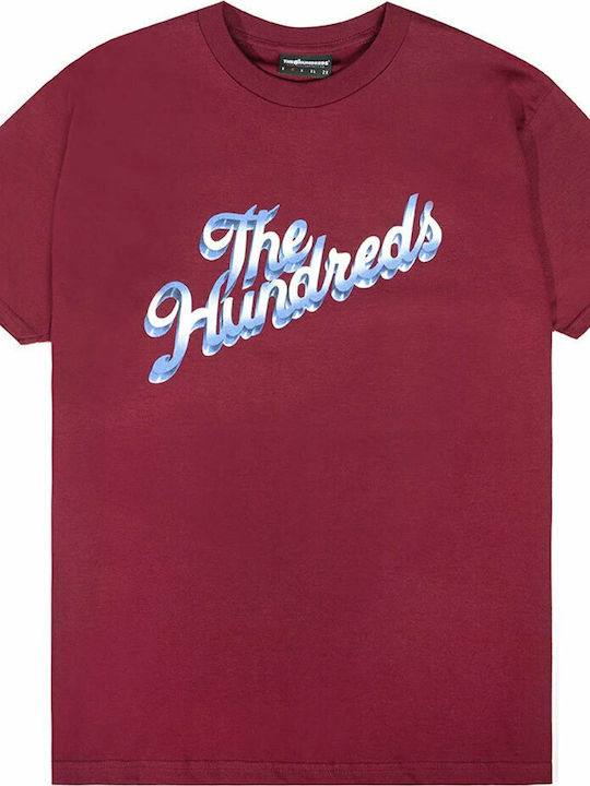 The Hundreds Beyond Slant T-shirt Bărbătesc cu Mânecă Scurtă Burgundy