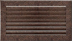 Kratki Rectangular Fireplace Air Shutter Copper Fresh 30x17cm