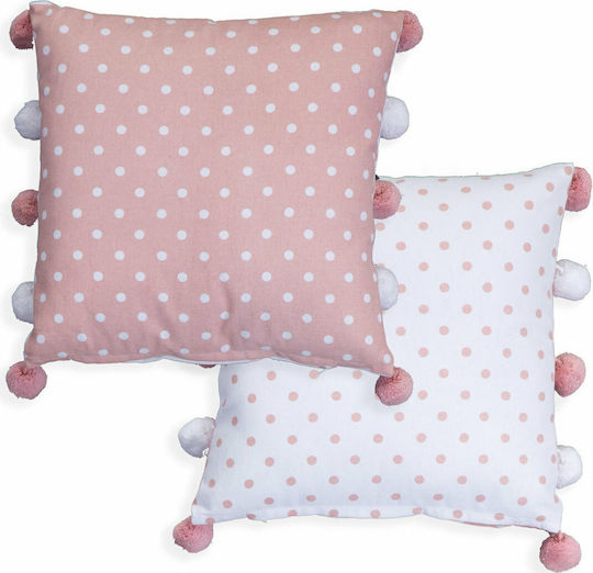 Nef-Nef Homeware Pernă Decorativă de Pătuț Deco Time Roz 35x35cm 1buc 027971