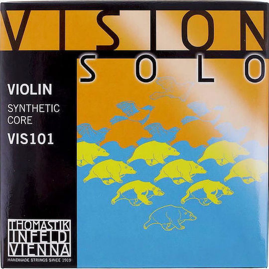 Thomastik Set of Synthetic Core Strings for Violin 4/4 / 7/8 Vision Solo Violin Set Medium 4/4