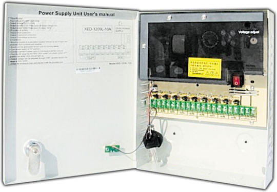 Amarad Stromkasten für CCTV-Systeme Verteiler für 9 Kameras PS1209L10A