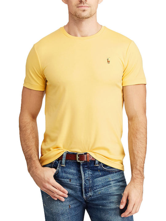 Ralph Lauren T-shirt Bărbătesc cu Mânecă Scurtă Galben