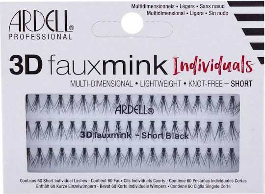 Ardell Faux Mink Τουφάκια 3D Short Μαύρα 60τμχ