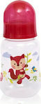 Lorelli Plastic Baby Bottle with Silicone Teat 125ml for 0+ months Κόκκινο Αλεπού