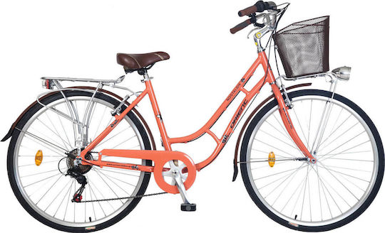 Orient City Nostalgie 28" 2019 Lady Orange City Bicycle with 6 Speeds