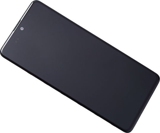 Samsung Screen with Touch Mechanism and Frame for Galaxy A51 SM-A516 (Black)