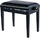 Soundsation Hocker Klavier Verstellbares Schwarz L54xB23xH44.5-53.5cm