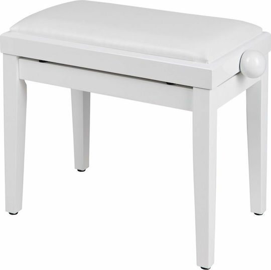Soundsation Σκαμπό Πιάνου Ρυθμιζόμενο White Μ54xΠ23xΥ44.5-53.5cm