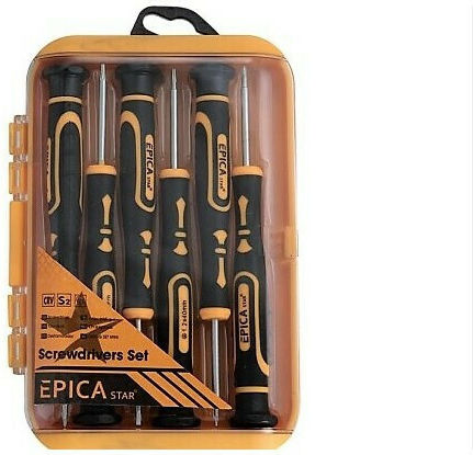 Epica Star Set Screwdrivers with 6 Interchangeable Tips