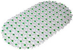 Non-Slip Bathtub Mat with Suction Cups Green Polka Dot 67x37cm ForHome 02002 - For Home