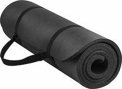 Power Force BR-2000 Στρώμα Γυμναστικής Yoga/Pilates Μαύρο με Ιμάντα Μεταφοράς (180x60x1.5cm)
