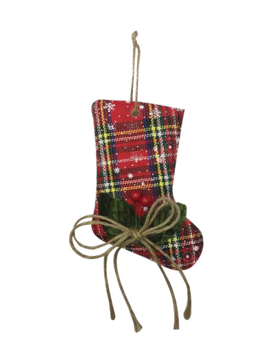 AGC Christmas Fabric Boot Ornament Red 20x11cm