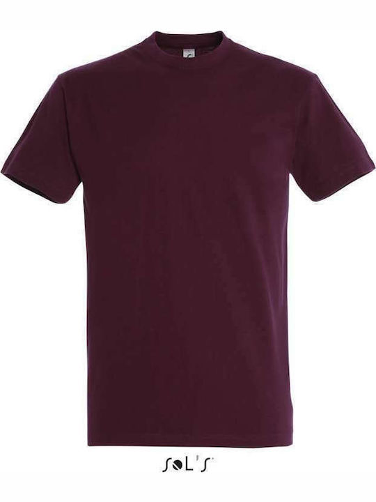 Sol's Imperial Men's Short Sleeve Promotional T-Shirt Burgundy