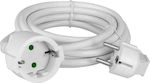 Powertech Extension Cable Cord 10m White