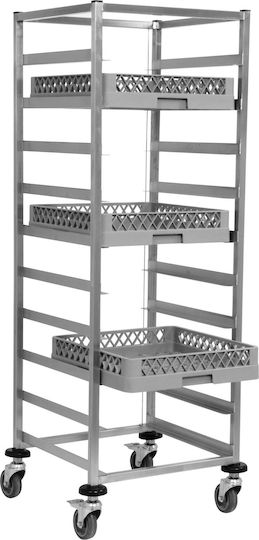 Yuksel Küchenwagen für gewerbliche Küche für Geschirrkörbe H165xB56xT55cm