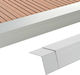 vidaXL Deck Ecke für Gartenboden aus Aluminium 170x5.5cm 5Stück 170cm