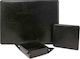Tuscany Leather Set with Desk Pad 3pcs -BLACK