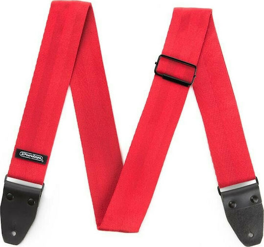 Dunlop Deluxe Seatbelt Strap Strap for Guitar Red