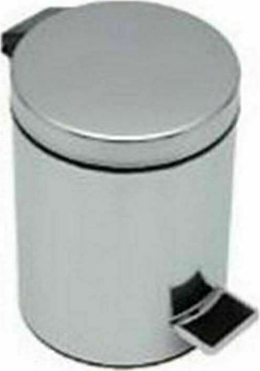 Verdi Inox Καλαθάκι Μπάνιου 5lt Ασημί