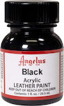 Angelus Acrylic Paint Liquid Craft Paint Schwarz for Leather 29.5ml