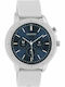 Oozoo Q00311 45mm Smartwatch με Παλμογράφο (Ασημί)