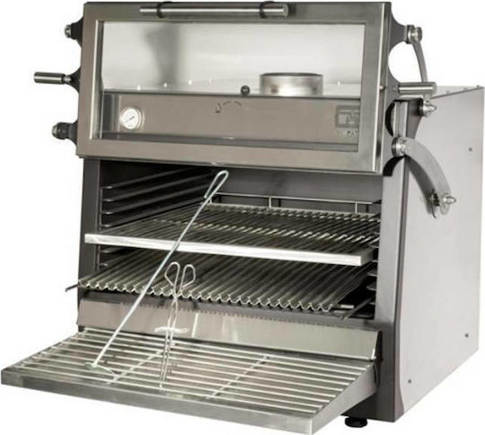 Pira Φούρνος Holzkohle 90 Lux Inox ED mit Grill 715x590 mm