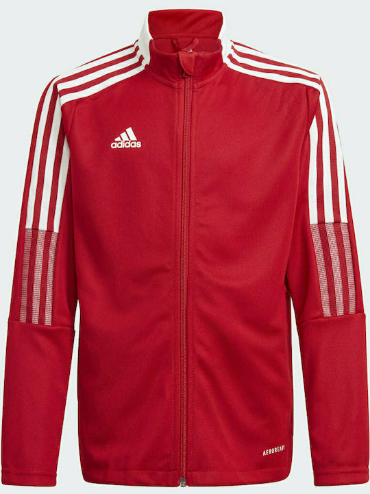 Adidas Αθλητική Παιδική Ζακέτα για Αγόρι Κόκκινη Tiro 21
