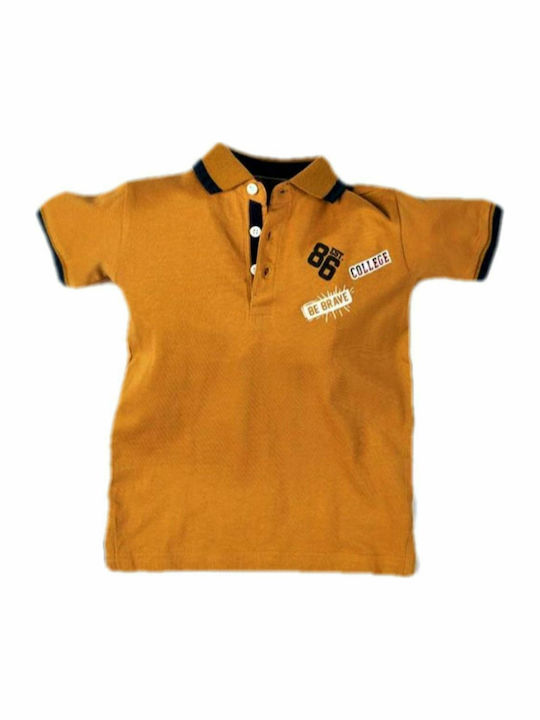 Kids' Polo Short Sleeve Orange Be Brave