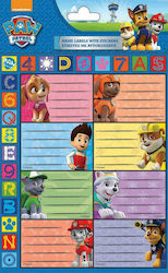 Gim Notebook Labels Paw Patrol 8pcs