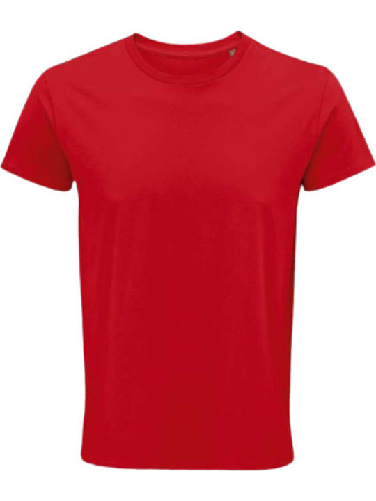 Sol's Crusader Ανδρικό Διαφημιστικό T-shirt Κοντομάνικο σε Κόκκινο Χρώμα