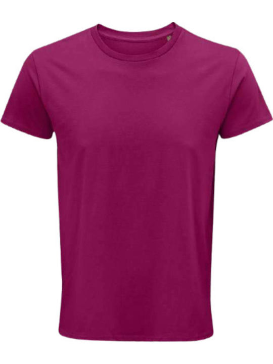 Sol's Crusader Ανδρικό Διαφημιστικό T-shirt Κοντομάνικο σε Φούξια Χρώμα