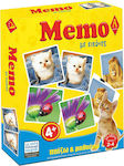 Board Game Μέμο με Ζωάκια for 2-4 Players 4+ Years Old Argy Toys