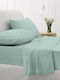Sunshine Sheet Sets Double with Elastic 150x205+30cm. Cotton Feelings 151 105 Aqua 4pcs