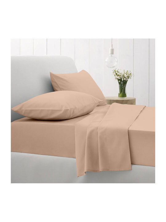 Sunshine Sheet Sets Single 165x270cm. Cotton Feelings 110 Beige 3pcs