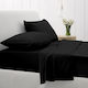Sunshine Cotton Feelings 151 Σετ Σεντόνια Υπέρδιπλα με Λάστιχο 170x205+30εκ. 111 Black (4τμχ)