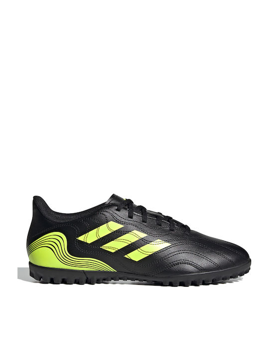 Adidas Sense.4 TF Χαμηλά Ποδοσφαιρικά Παπούτσια με Σχάρα Core Black / Solar Yellow