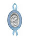Prince Silvero Heilige Ikone Kinder Amulett mit der Jungfrau Maria Blue aus Silber MB-D514-C