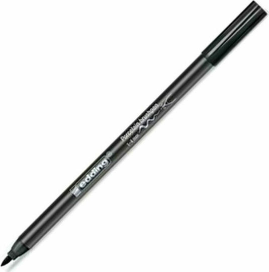 Edding Porcelain Brushpen 4200 Marker Wash-resistant Black for Porcelain and Glass Ψιλής Γραφής 1-4χιλ