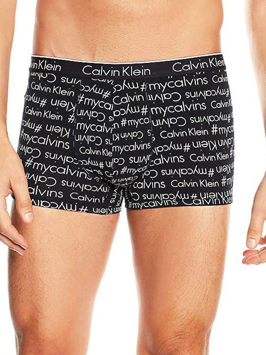 Calvin Klein Boxeri pentru bărbați Negre cu modele 1Pachet