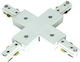 Atman TRC-00615 Σύνδεσμος Ράγας για Σποτ Σταυρού 2 Καλωδίων Λευκός Λευκός
