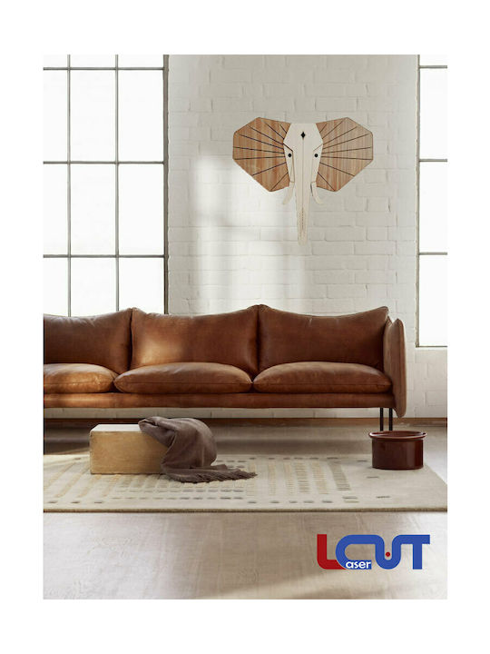 Lcut Wooden Wall Ornament Ελέφαντας 72x72cm