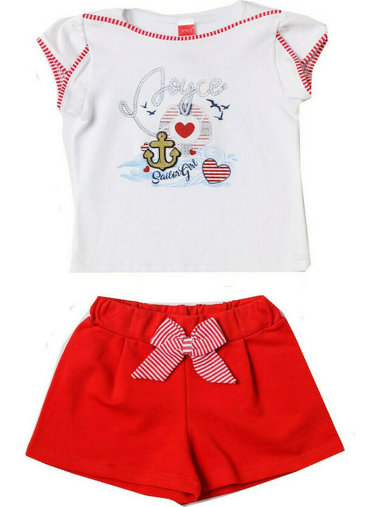 Joyce Kids Set with Shorts Summer 2pcs Red