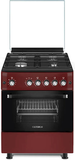 Calfer Gas F6TX40G2 Aragaz cu Gaz Lichefiat 64lt cu Plite pe Gaz Lichefiat L60cm. Red