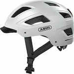 Abus Hyban 2.0 City Bicycle Helmet with LED Light White