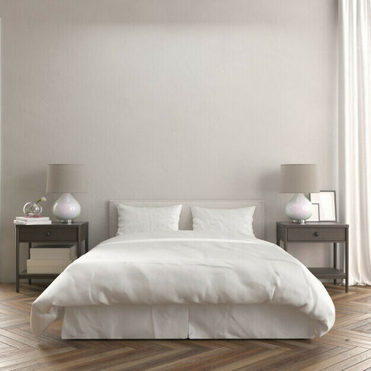 Astron Italy Natali Hotel Sheet White Queen Size 240x270cm 100% Cotton 1pcs