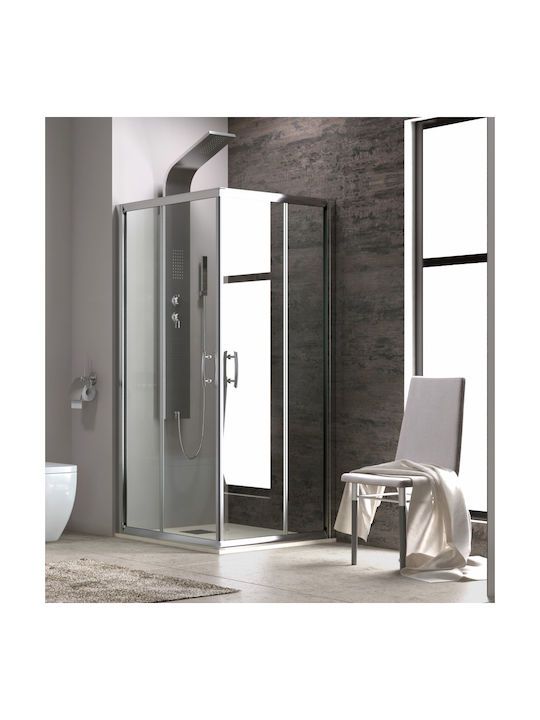 Karag Flora 100 Cabin for Shower with Sliding Door 120x120x190cm Clear Glass