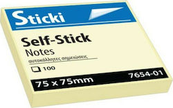 +Efo Aufkleber Notizblöcke in Würfel Gelb 7.5x7.5cm