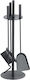 Estia Fireplace Tool Set with Stand Holder Gray
